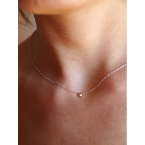 WHITE GOLD DIAMOND EKAN NECKLACE - 088073
