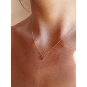 ROSE GOLD HEART DIAMONDS PANOS & SAVAS NECKLACE - N1292