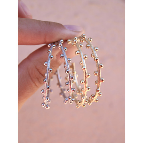 SILVER TOP SILVER EARRINGS - PE6206PCRI