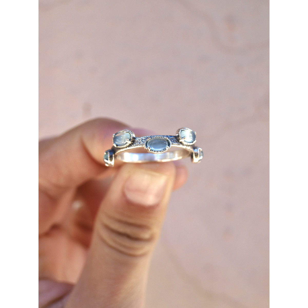 CHALCEDONY TOP SILVER RING - AN6738PC