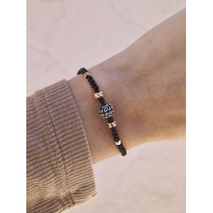 BROWN TOP SILVER BRACELET - PU6730PMAZM