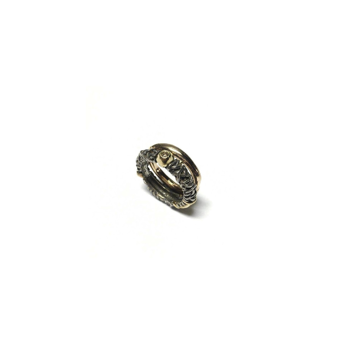 SILVER AND GOLD MISANI RING - A744