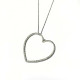 WHITE GOLD AND DIAMONDS NECKLACE SHAPED HEART  - COR/ESP