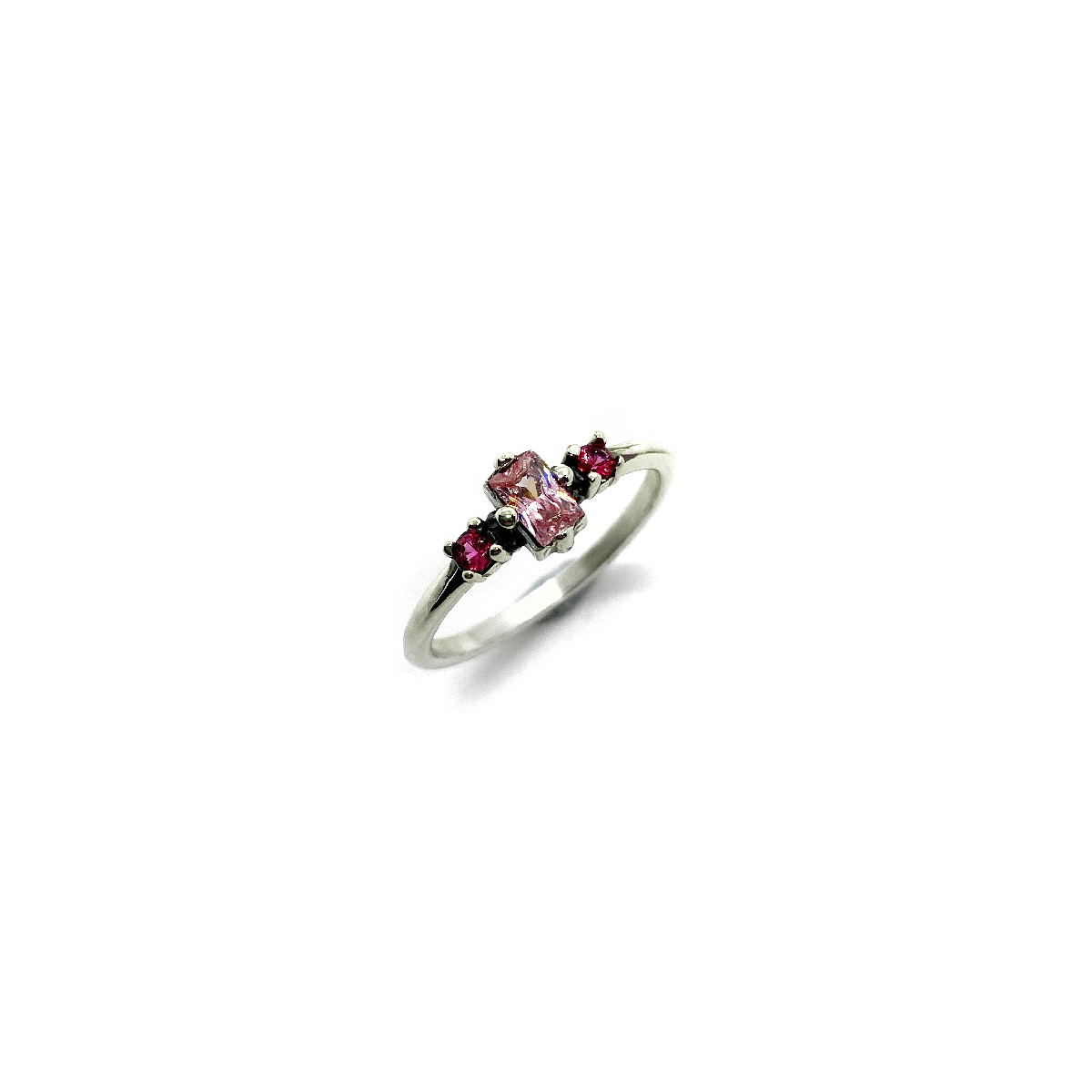 PINK TOP SILVER RING - AN6501PR