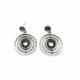 CIRCLE TOP SILVER EARRINGS - PE6772P