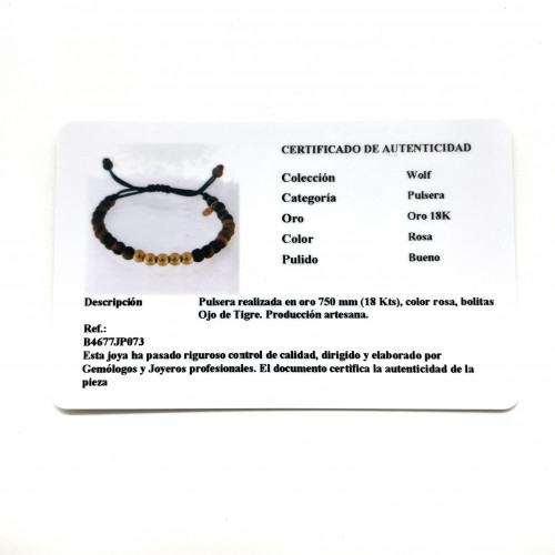 PULSERA JAIBOR OJO DE TIGRE - B4677JP073