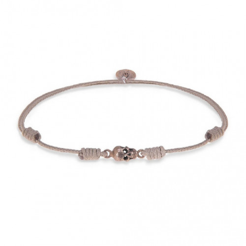 BEIGE SKULL PLATADEPALO BRACELET - SB003B T/U