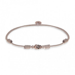 BEIGE SKULL PLATADEPALO BRACELET - SB003B T/U