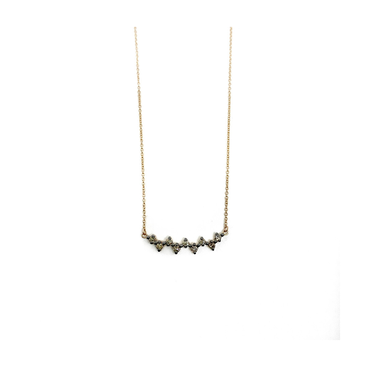 COLLAR PANOS & SAVAS ORO ROSA  DIAMANTES - N1785B