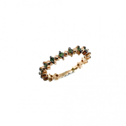 ANILLO PANOS & SAVAS DIAMANTES VERDE - R1782