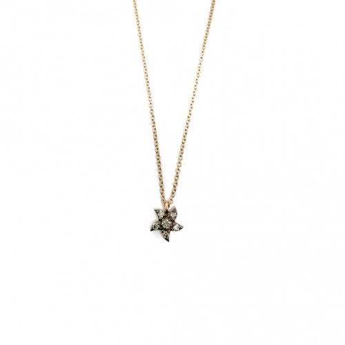 ROSE GOLD STAR  DIAMONDS PANOS & SAVAS NECKLACE - N1295