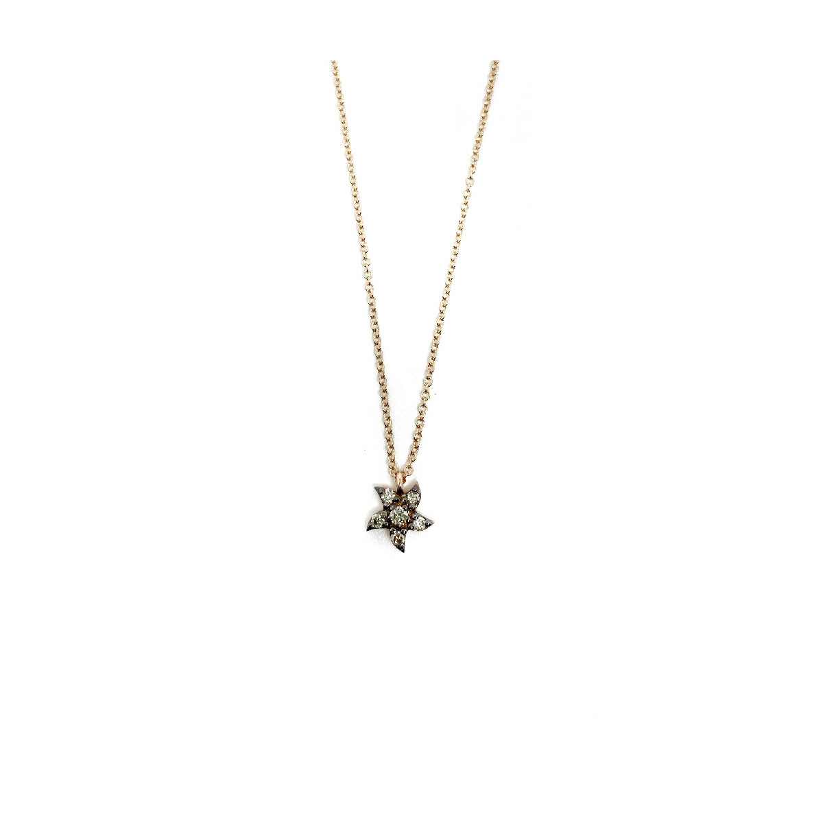 ROSE GOLD STAR  DIAMONDS PANOS & SAVAS NECKLACE - N1295