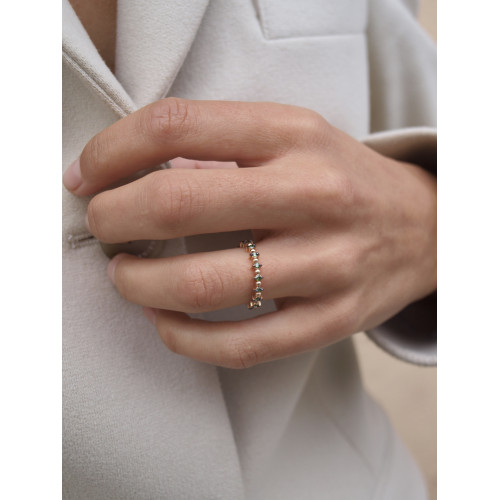 ANILLO PANOS & SAVAS DIAMANTES VERDE - R1782
