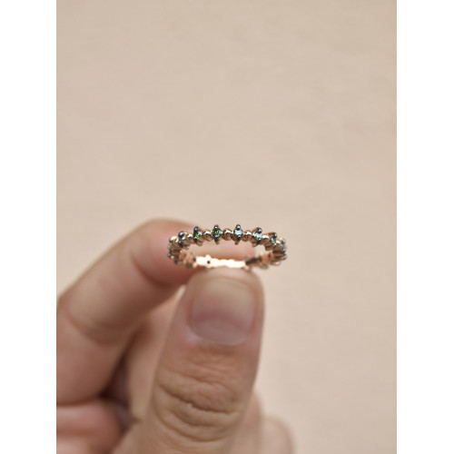 ANILLO PANOS & SAVAS DIAMANTES VERDE - R1782