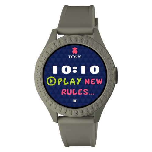 TOUS SMARTEEN CONNECT WATCH WITH KHAKI SILICONE STRAP - 200350991