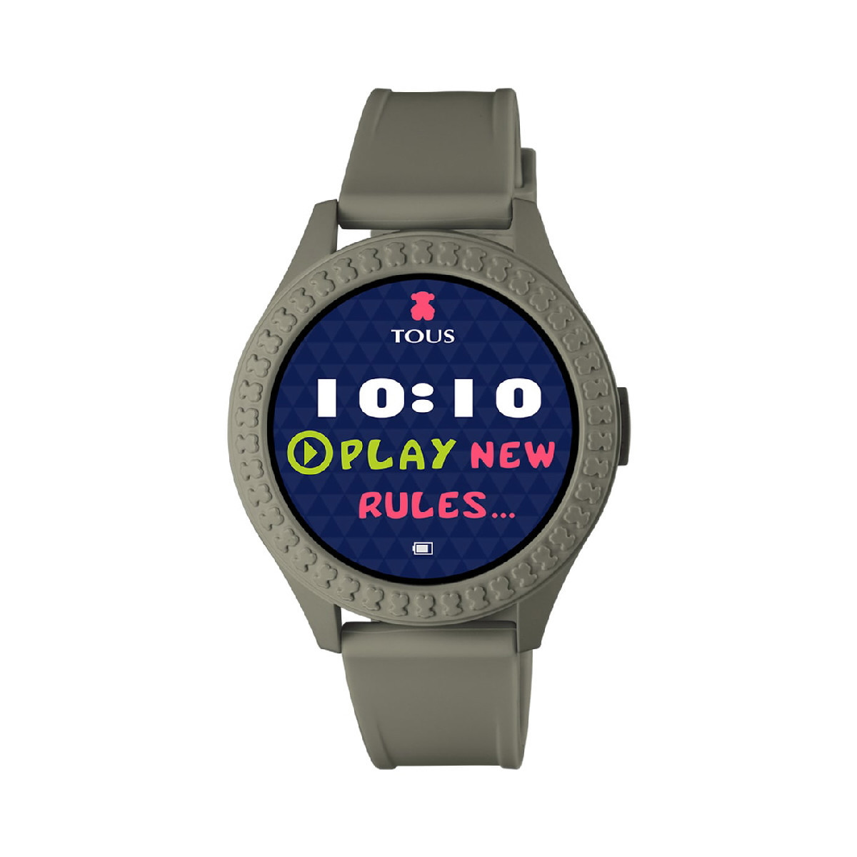 TOUS SMARTEEN CONNECT WATCH WITH KHAKI SILICONE STRAP - 200350991