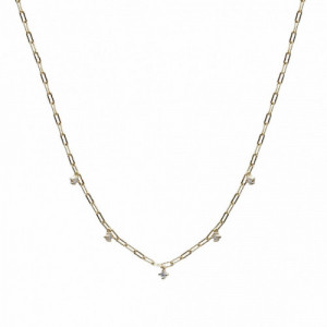 GOLD LINEARGENT NECKLACE - 18919-G-C
