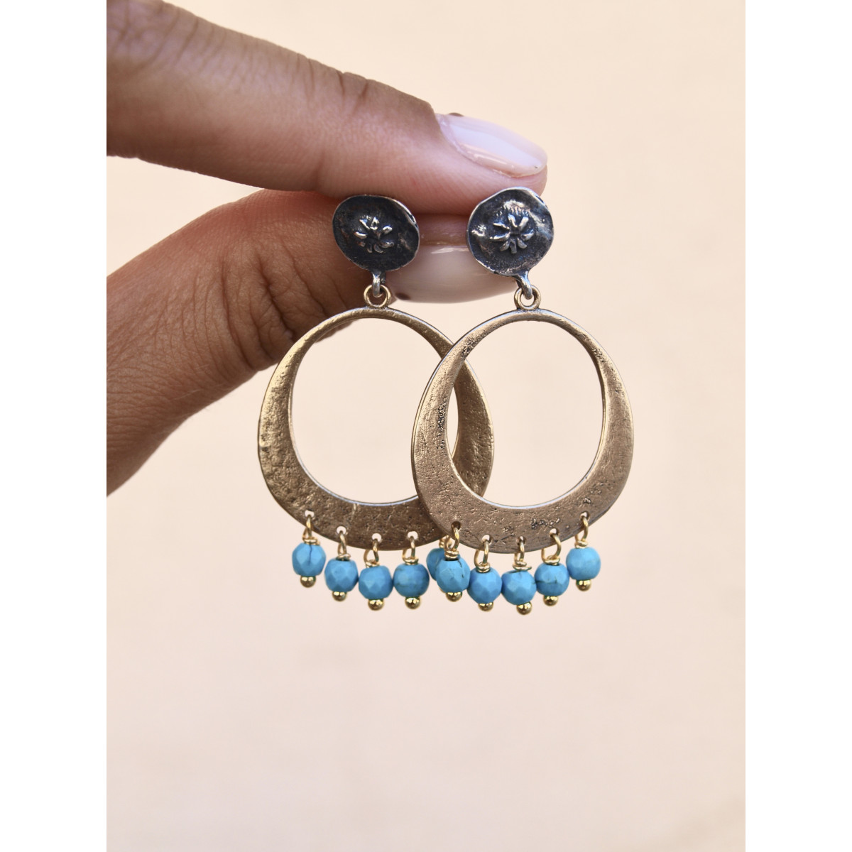 TURQUOISES PLATADEPALO EARRINGS - WE107X