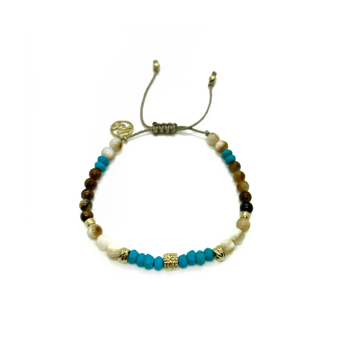 TURQUOISE TOP SILVER BRACELET - PU6836PXMA