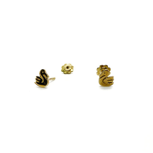 BABY SWAN EARRINGS - D-2569R