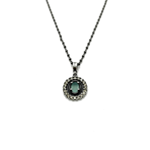COLLARET TOP SILVER CALCEDÒNIA - CO6746PPCADC