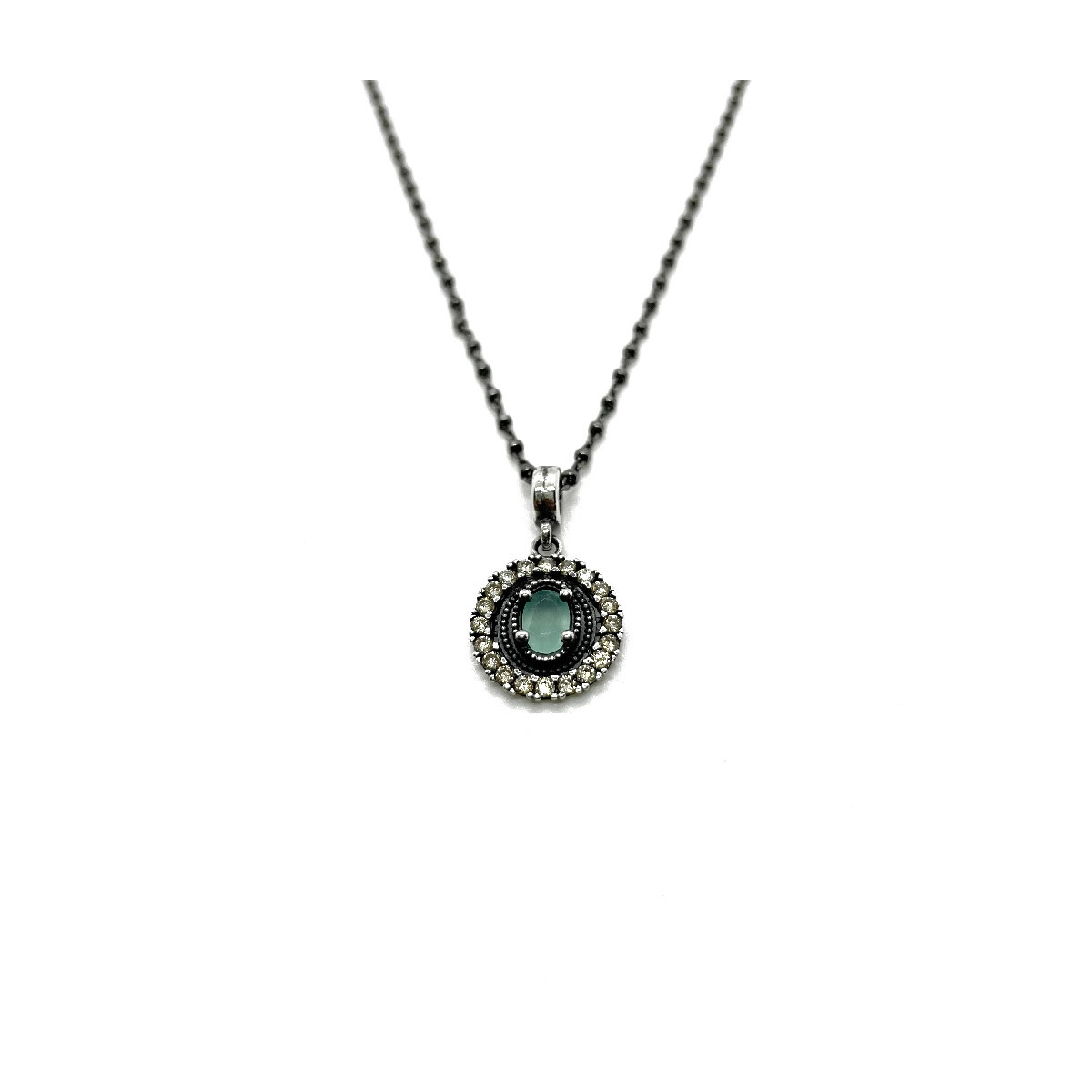 COLLARET TOP SILVER CALCEDÒNIA - CO6746PPCADC