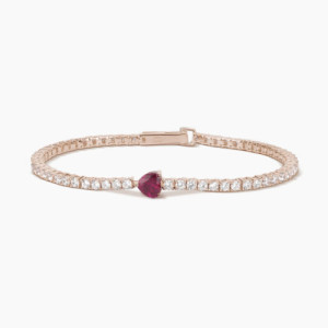 RUBY HEART TENNIS MABINA BRACELET - 533439-M