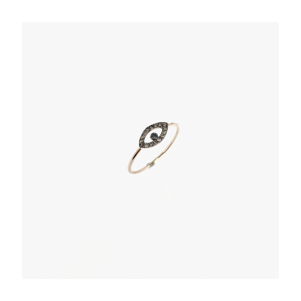ANILLO PANOS & SAVAS DIAMANTE AZUL OJO - R214B