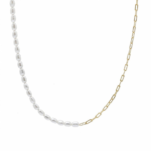 COLLAR LINEARGENT PERLAS - 18951-C