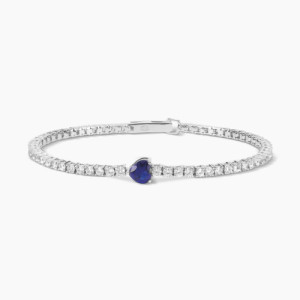 SAPPHIRE HEART TENNIS MABINA BRACELET - 533441-S