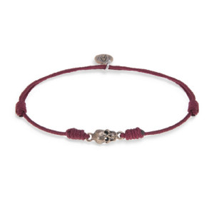 GARNET SKULL PLATADEPALO BRACELET - SB003G T/U