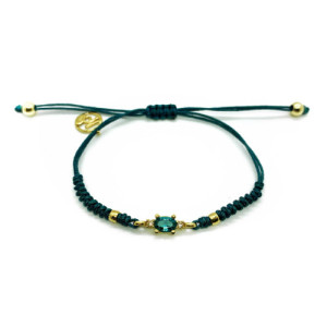 GREEN TOP SILVER BRACELET - PU6952PXZV