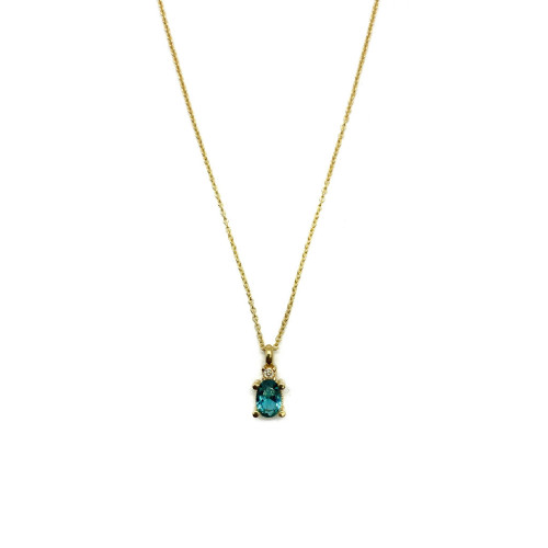 GREEN TOP SILVER NECKLACE - CO6952PXZV