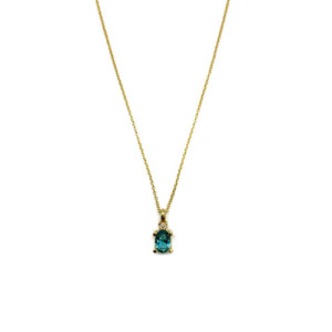 GREEN TOP SILVER NECKLACE - CO6952PXZV