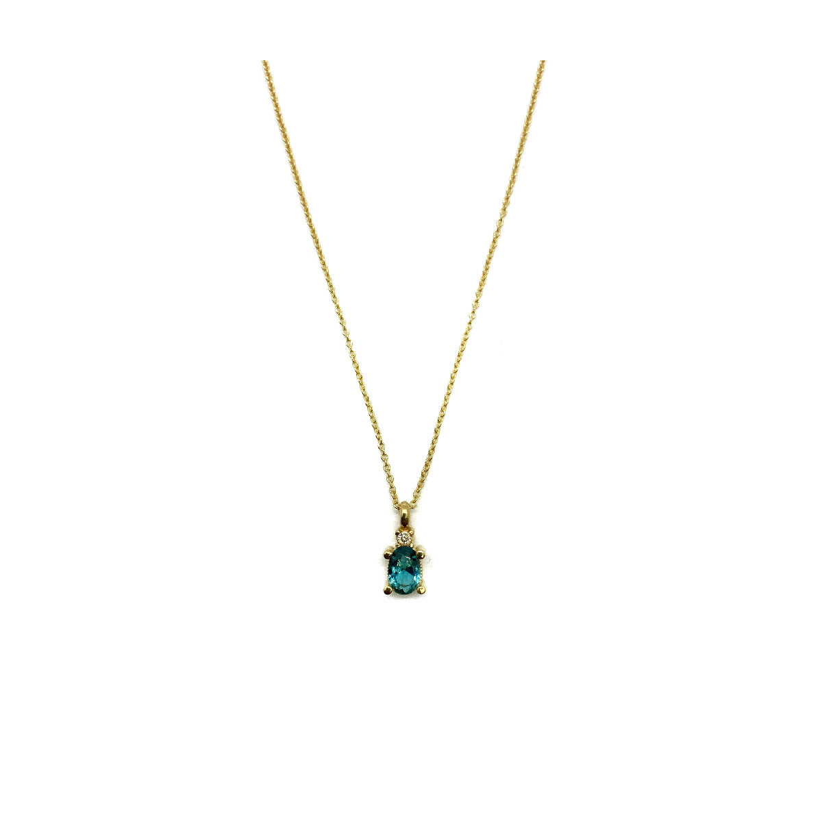 GREEN TOP SILVER NECKLACE - CO6952PXZV