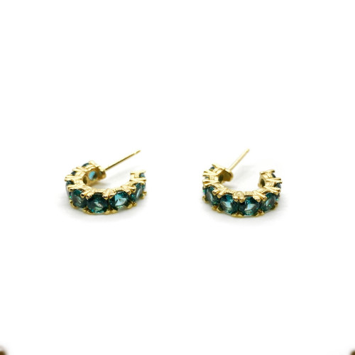 PENDIENTES TOP SILVER VERDE - PE6943PXV
