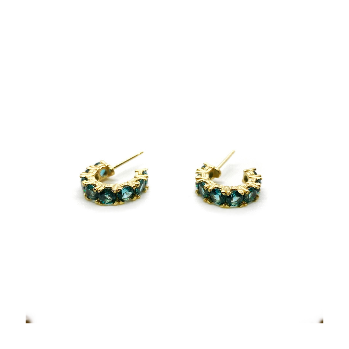 PENDIENTES TOP SILVER VERDE - PE6943PXV