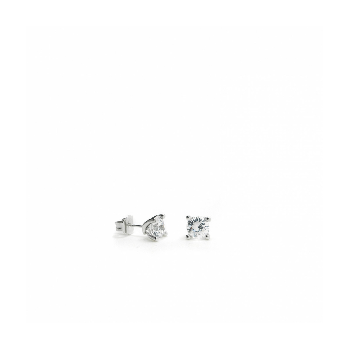 SILVER ZIRCON LINEARGENT EARRINGS - 12558-A