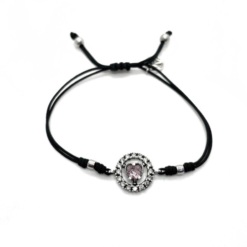 PULSERA TOP SILVER CORAZÓN ROSA - PU7040PMAR
