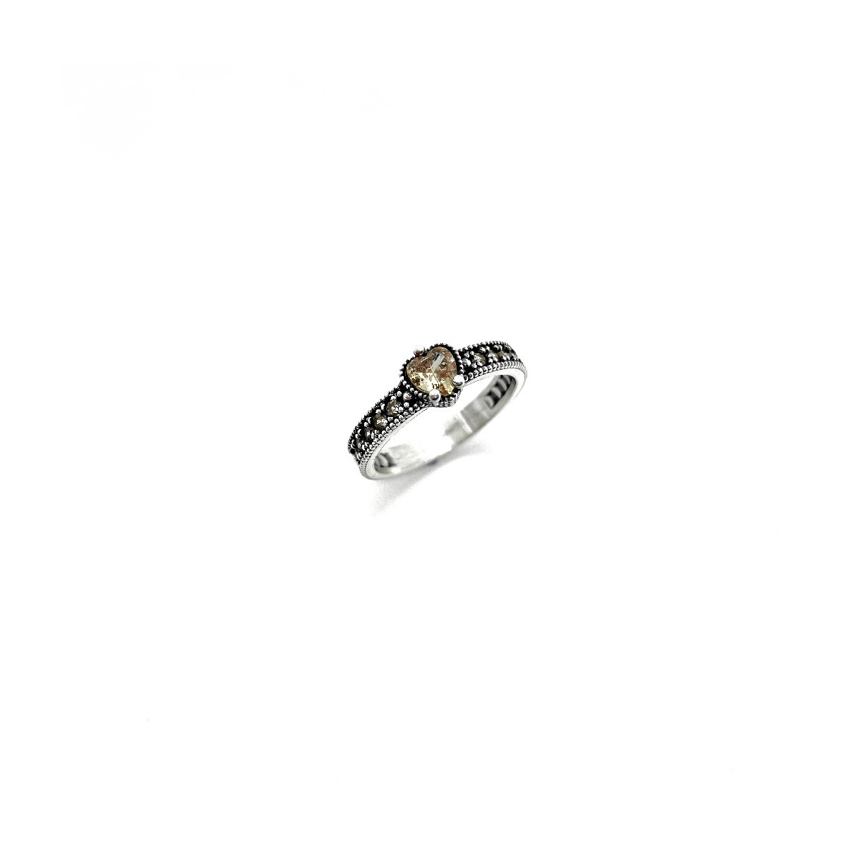 ANILLO TOP SILVER CORAZÓN CAVA - AN7040PC