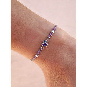 PULSERA TOP SILVER CORAZÓN LILA - PU7054PMAL