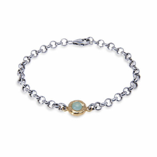 PULSERA PLATADEPALO CALCEDÓNIA - WB344X T/19