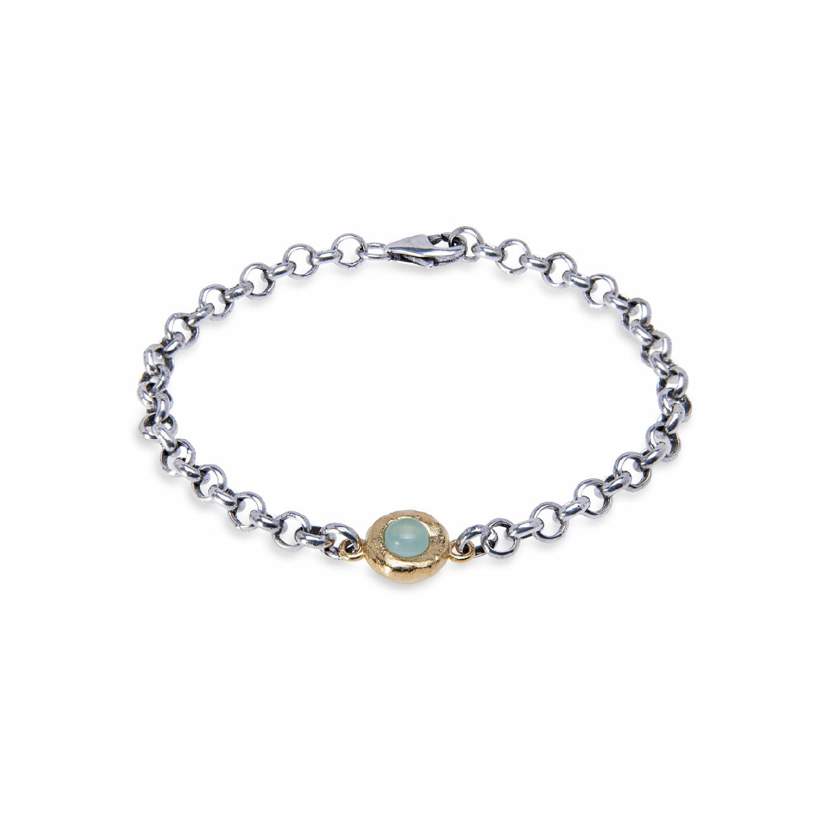 PULSERA PLATADEPALO CALCEDÓNIA - WB344X T/19
