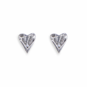 HEART PLATADEPALO EARRINGS - BE001X