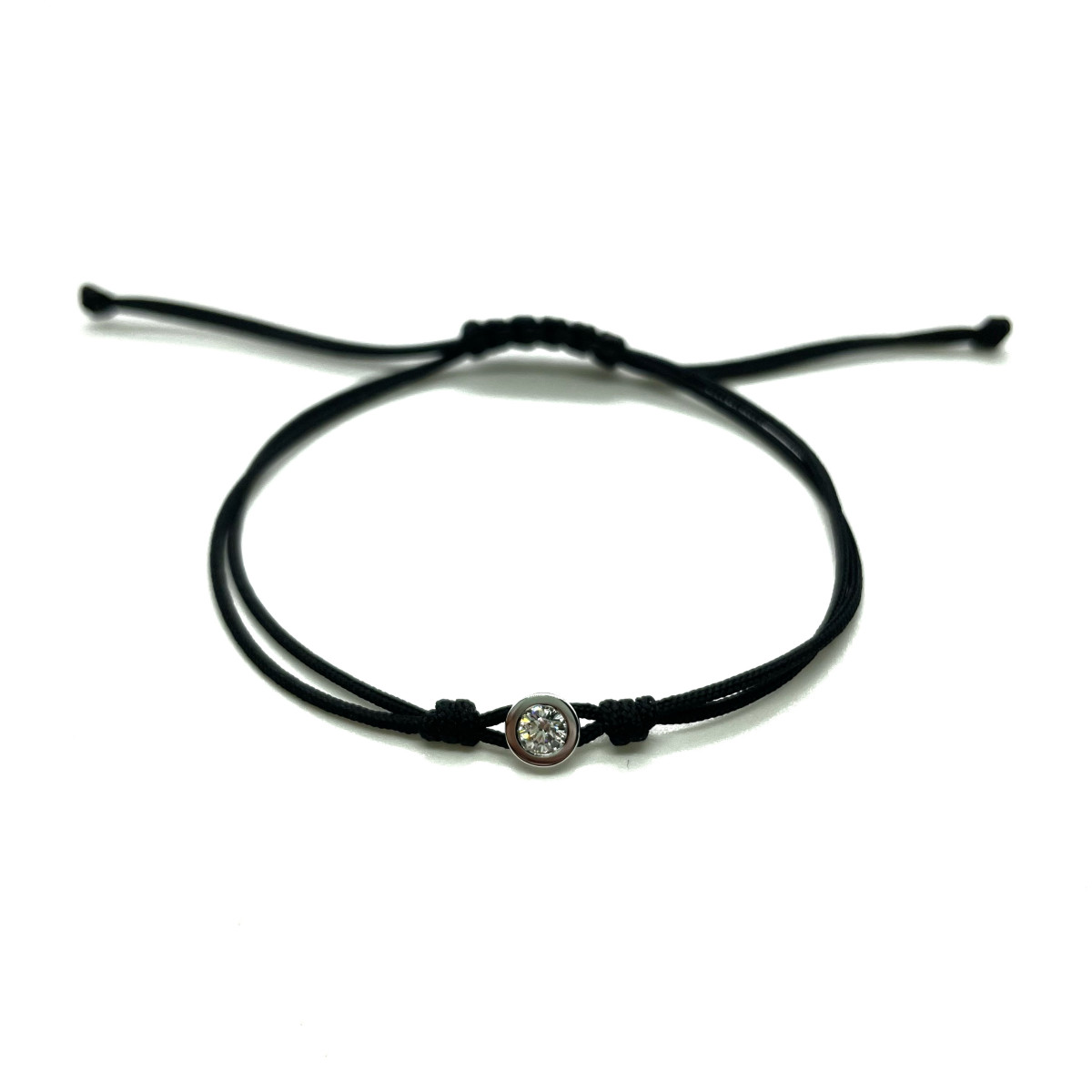 PULSERA ORO BLANCO DIAMANTE 0,15