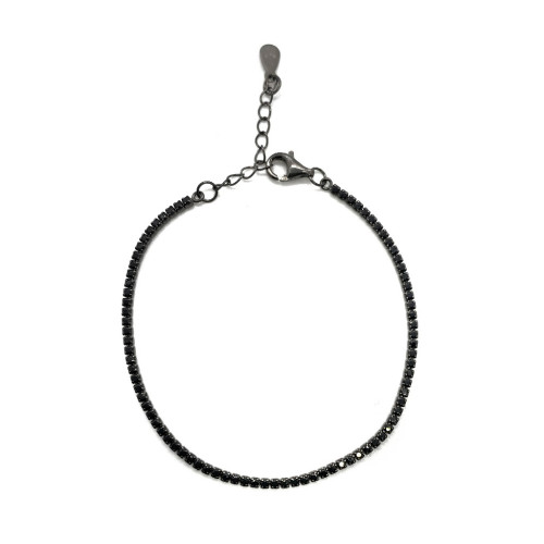 BLACK TOP SILVER BRACELET - PU7071PN