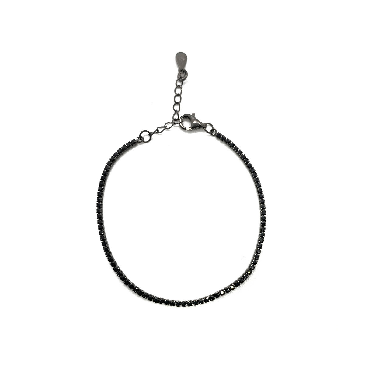 BLACK TOP SILVER BRACELET - PU7071PN