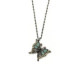 COLLAR TOP SILVER CALCEDÓNIA MARIPOSA - CO7001PPCAD