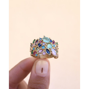 ANELL TOP SILVER MULTICOLOR - AN7061PX