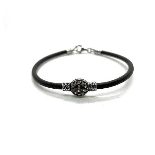 PULSERA TOP SILVER MARRÓN - PU7007PC
